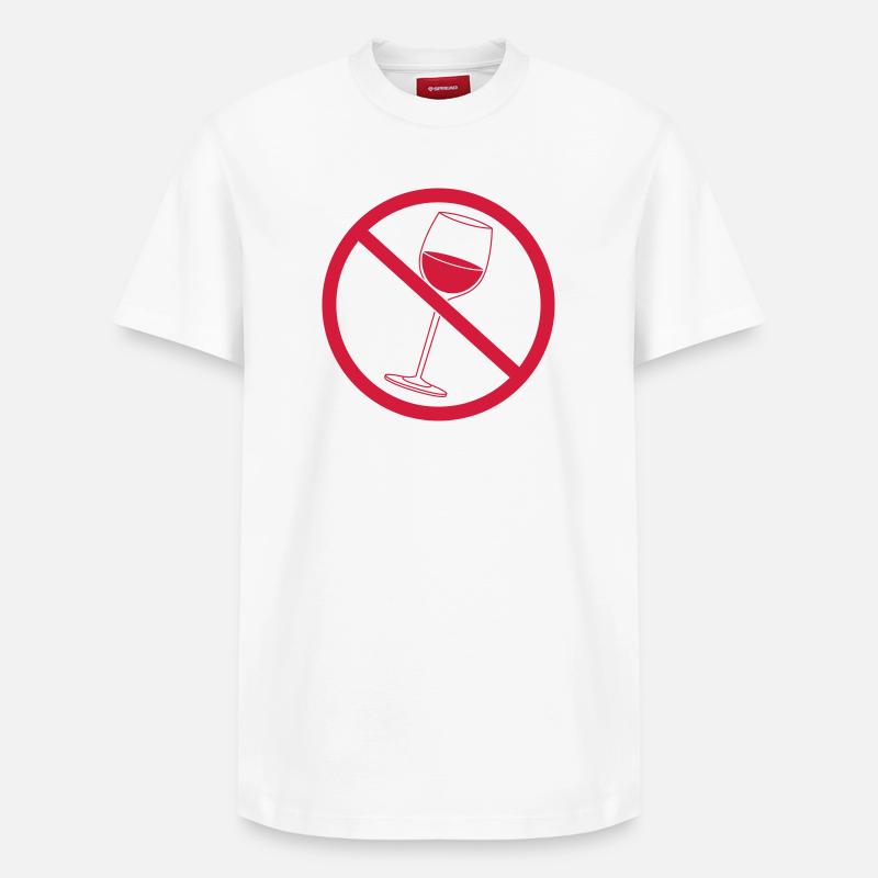 Vin de signe interdit - T-shirt unisexe décontracté en coton Supima – de SPREAD - blanc