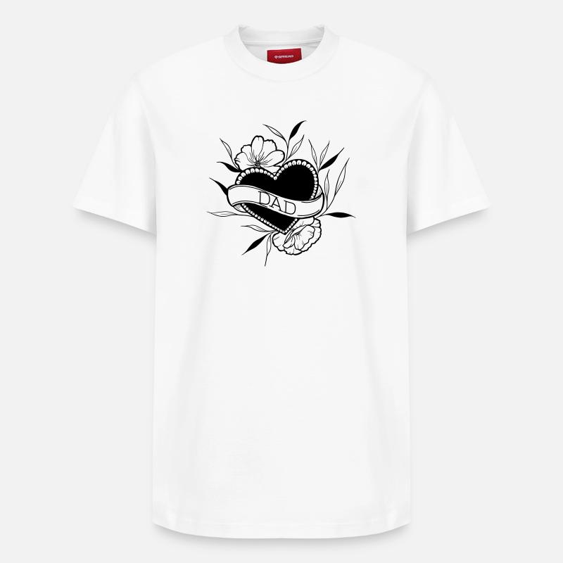 Dad - Relaxed Unisex Supima Cotton T-Shirt – von SPREAD - Weiß