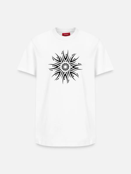 Fleur icône - T-shirt unisexe décontracté en coton Supima – de SPREAD - blanc