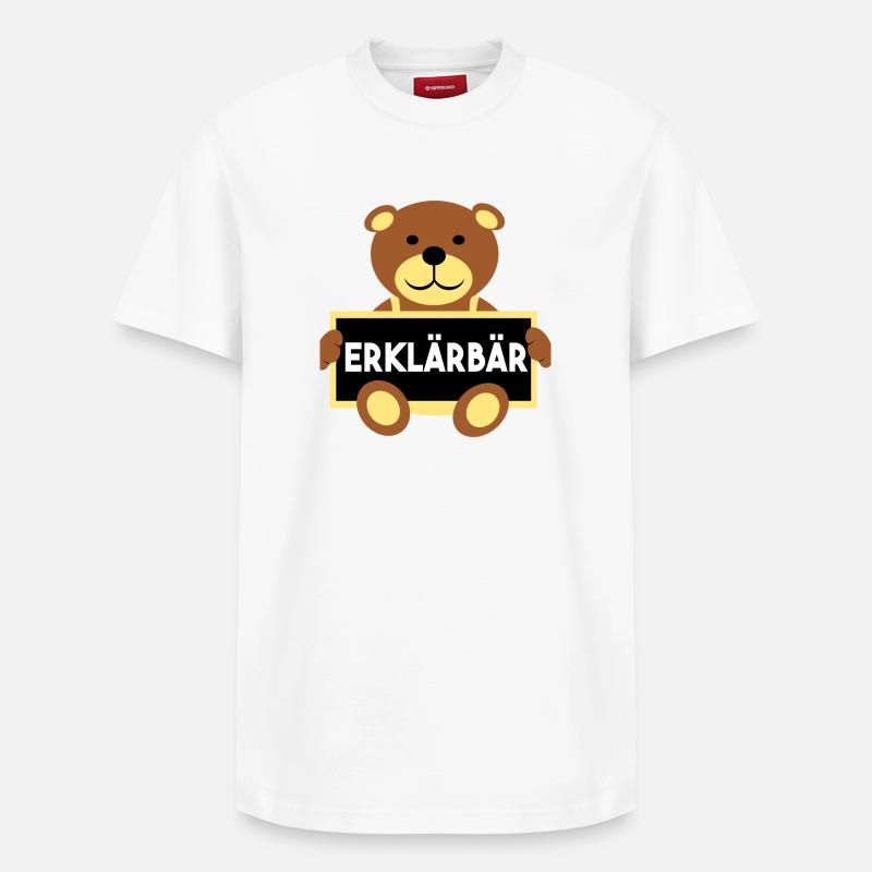 Erklärbär Referendar Lehrer - Relaxed Unisex Supima Cotton T-Shirt – von SPREAD - Weiß