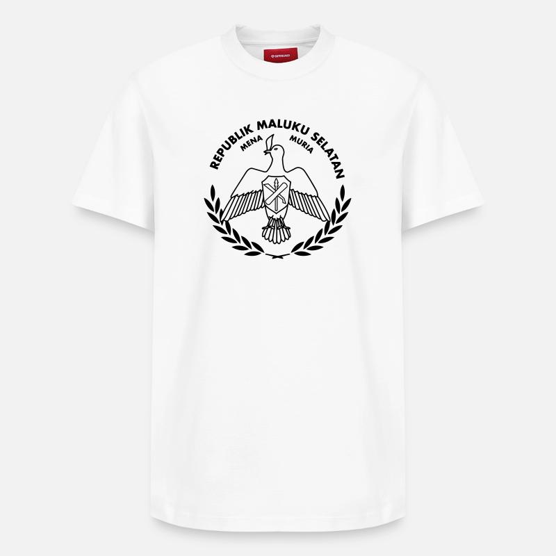 Republik Maluku Selatan - T-shirt unisexe décontracté en coton Supima – de SPREAD - blanc