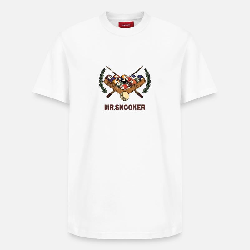 Mr. Snooker Design / Geschenkidee - Relaxed Unisex Supima Cotton T-Shirt – von SPREAD - Weiß