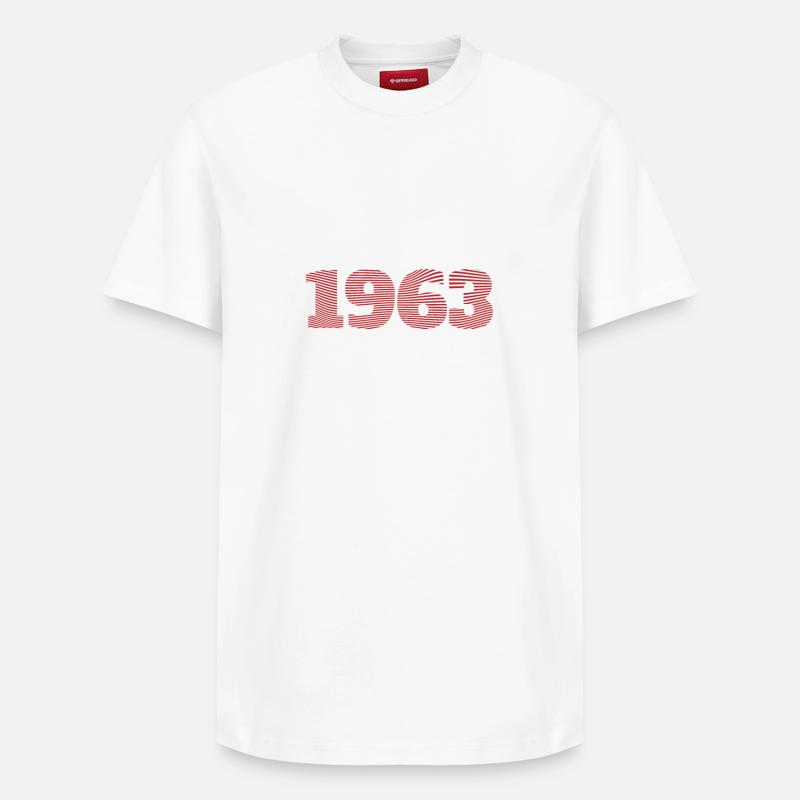 1963 année - T-shirt unisexe décontracté en coton Supima – de SPREAD - blanc