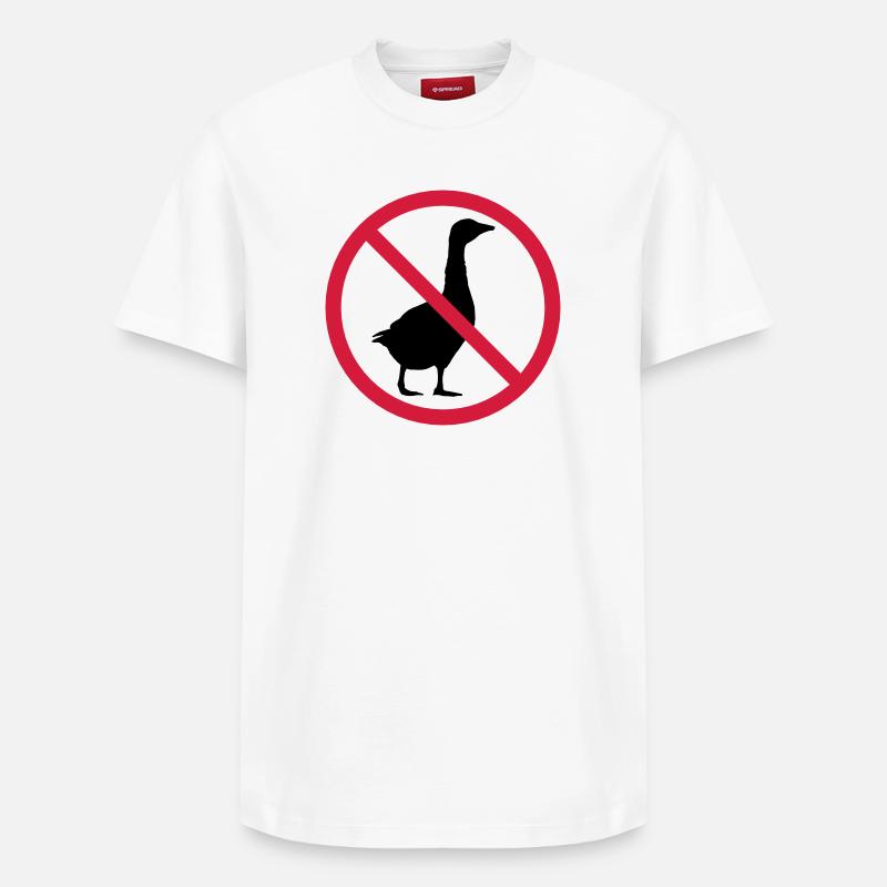 Signe interdit d'oie - T-shirt unisexe décontracté en coton Supima – de SPREAD - blanc