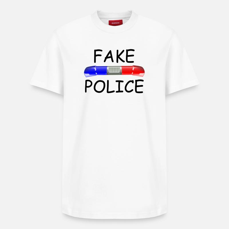 Faux policiers - T-shirt unisexe décontracté en coton Supima – de SPREAD - blanc