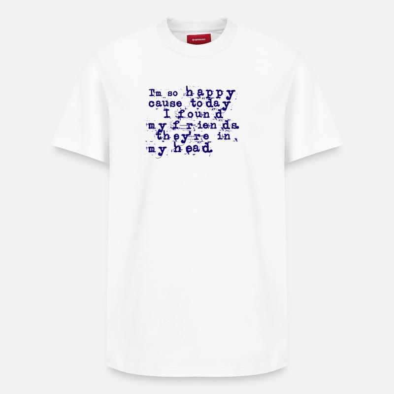 Paroles de lithium - Nirvana - T-shirt unisexe décontracté en coton Supima – de SPREAD - blanc