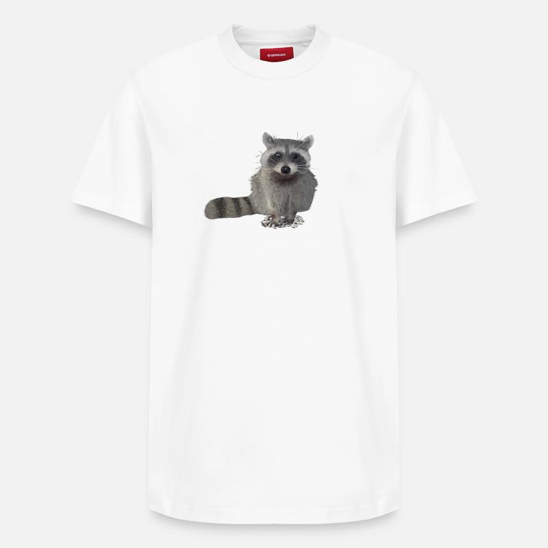 raton laveur - T-shirt unisexe décontracté en coton Supima – de SPREAD - blanc