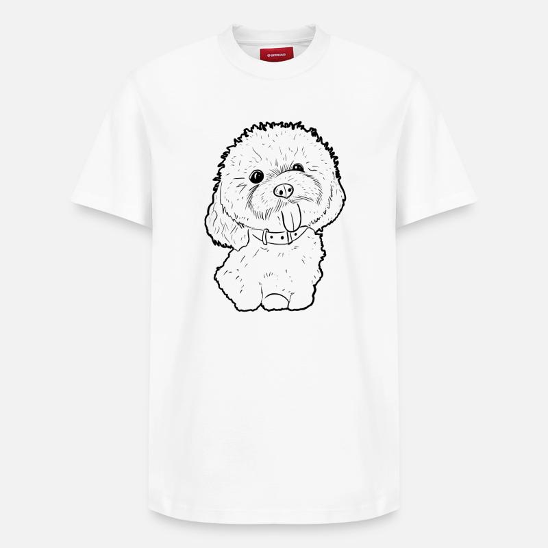 Maltais - T-shirt unisexe décontracté en coton Supima – de SPREAD - blanc