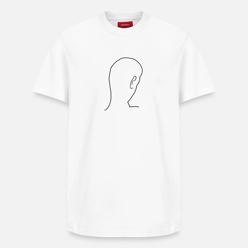 Kopf Hinterkopf Glatze - Relaxed Unisex Supima Cotton T-Shirt – von SPREAD - Weiß