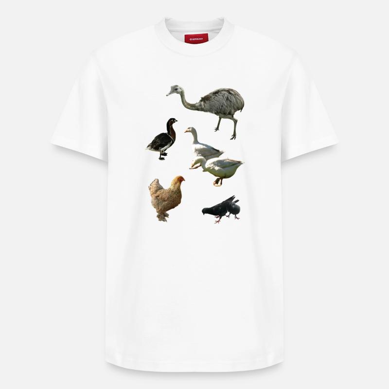 Poultry - Relaxed Unisex Supima Cotton T-Shirt – by SPREAD - white