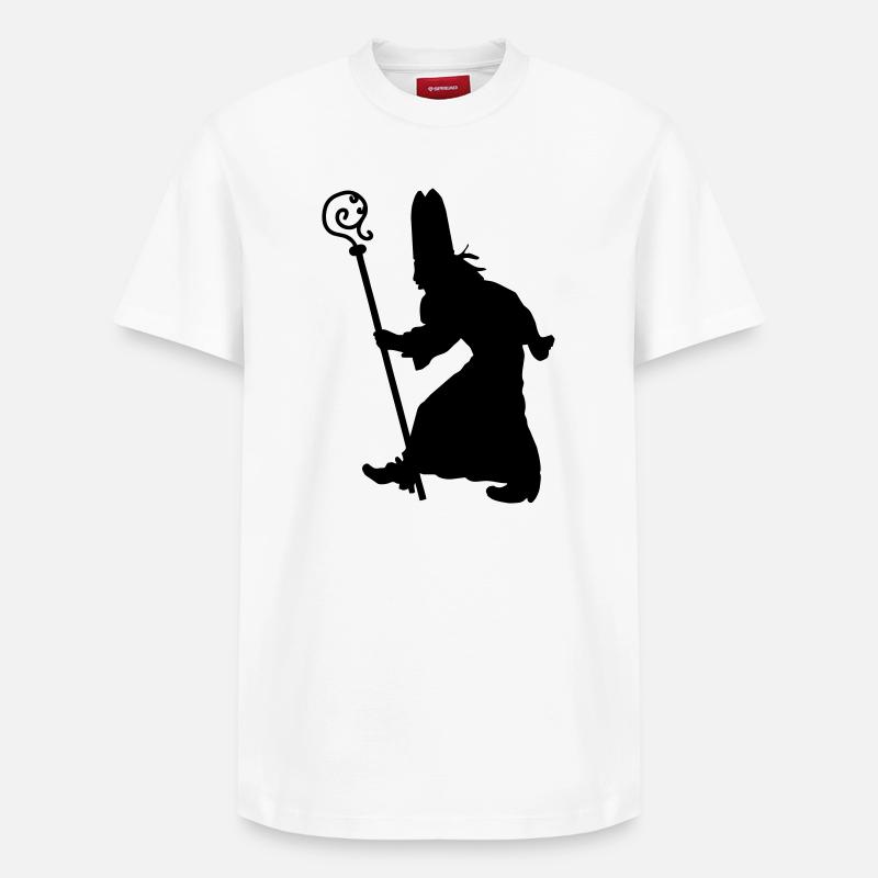 Sinterklaas avec personnel - T-shirt unisexe décontracté en coton Supima – de SPREAD - blanc
