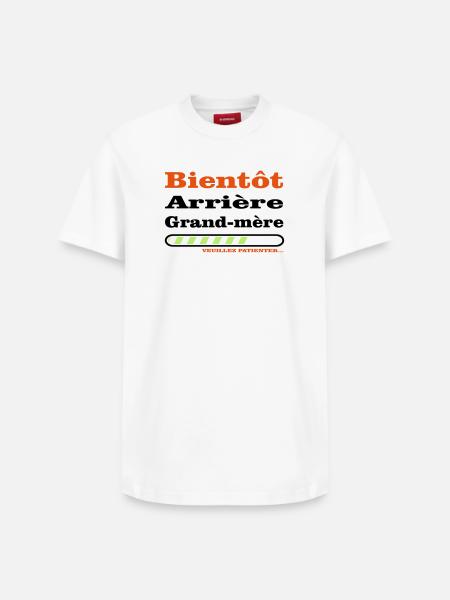 bientot arriere grand mere - T-shirt unisexe décontracté en coton Supima – de SPREAD - blanc