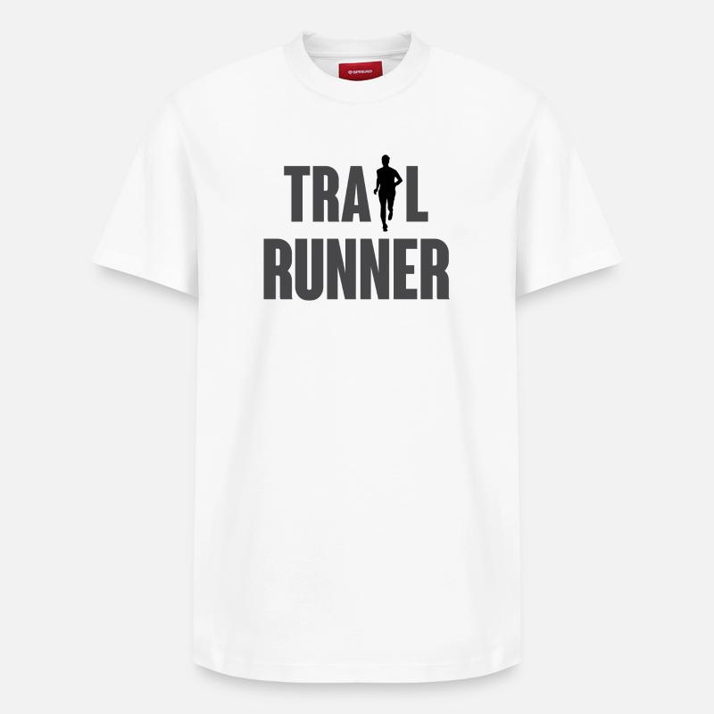 Trailrunner - Relaxed Unisex Supima Cotton T-Shirt – von SPREAD - Weiß