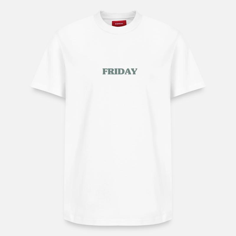 Friday - Relaxed Unisex Supima Cotton T-Shirt – by SPREAD - white