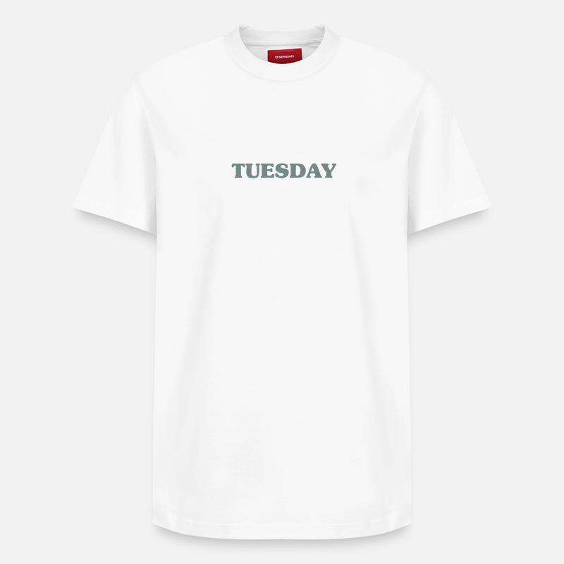 Le mardi - T-shirt unisexe décontracté en coton Supima – de SPREAD - blanc