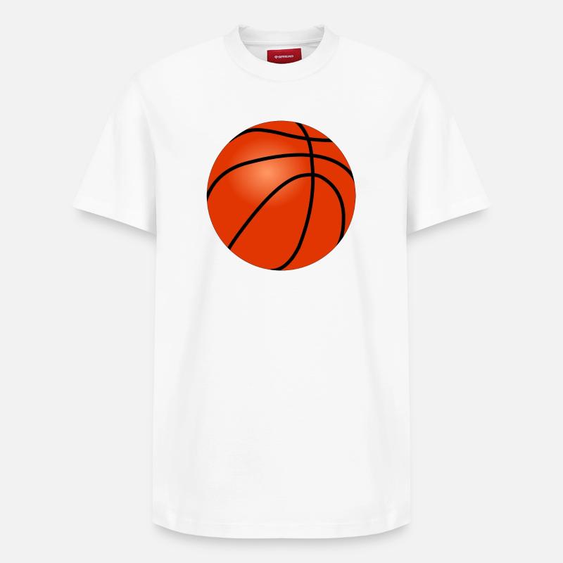 Basketball - T-shirt unisexe décontracté en coton Supima – de SPREAD - blanc