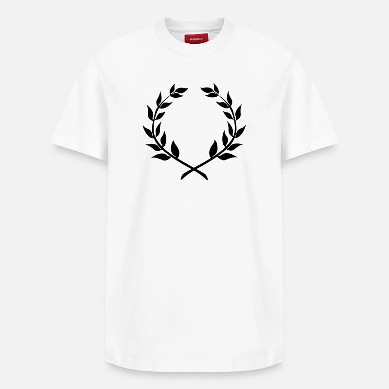Siegerkranz Lorbeerkranz - Relaxed Unisex Supima Cotton T-Shirt – von SPREAD - Weiß