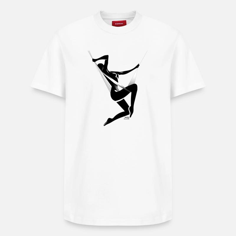 Silhouette Géométrique Noir-Blanc - T-shirt unisexe décontracté en coton Supima – de SPREAD - blanc