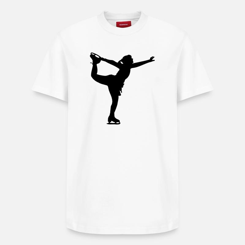 Eiskunstlauf Tanzende Mädchen oder Frauen - Relaxed Unisex Supima Cotton T-Shirt – von SPREAD - Weiß