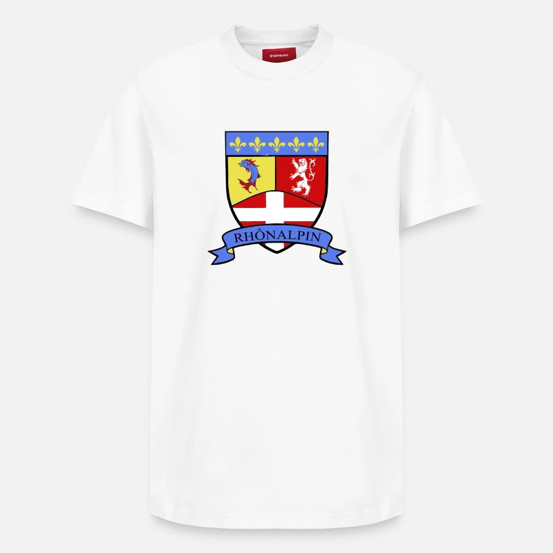 Rhônalpin - T-shirt unisexe décontracté en coton Supima – de SPREAD - blanc