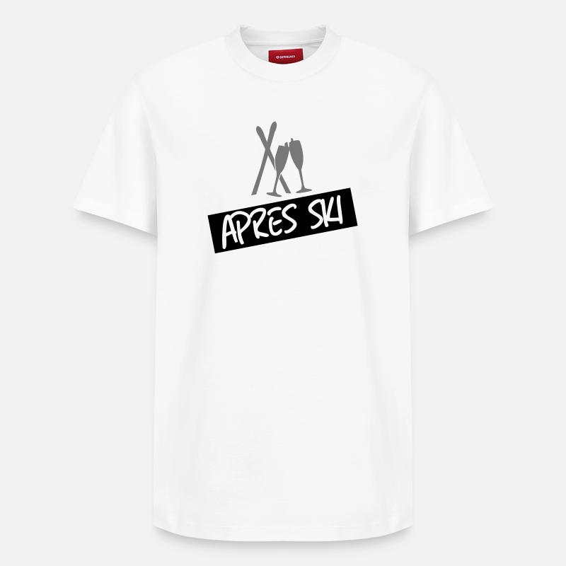 Apres SKi - T-shirt unisexe décontracté en coton Supima – de SPREAD - blanc