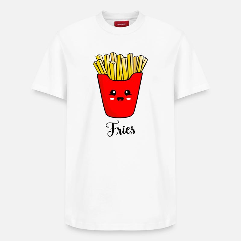 Frites mignonnes - T-shirt unisexe décontracté en coton Supima – de SPREAD - blanc