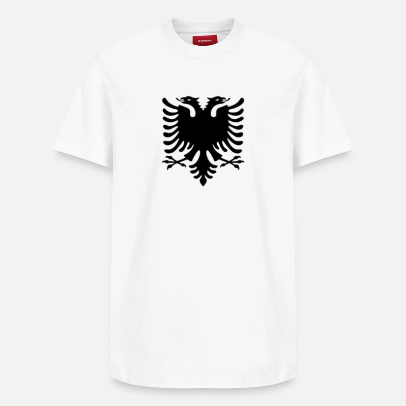 Shqiponja - T-shirt unisexe décontracté en coton Supima – de SPREAD - blanc