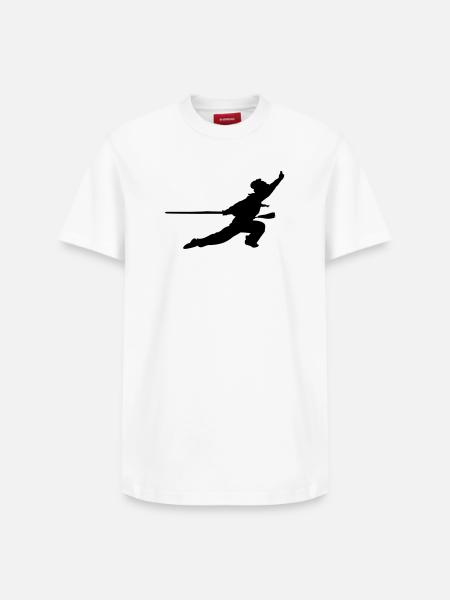 taichi qiong kung fu - Relaxed Unisex Supima Cotton T-Shirt – by SPREAD - white