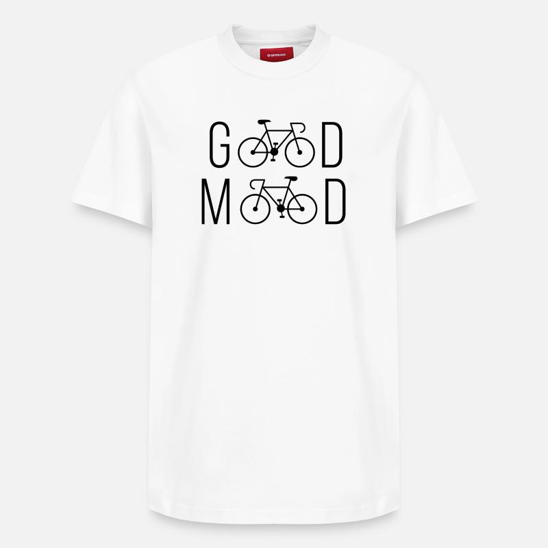 Cyclisme - Bonne humeur - T-shirt unisexe décontracté en coton Supima – de SPREAD - blanc