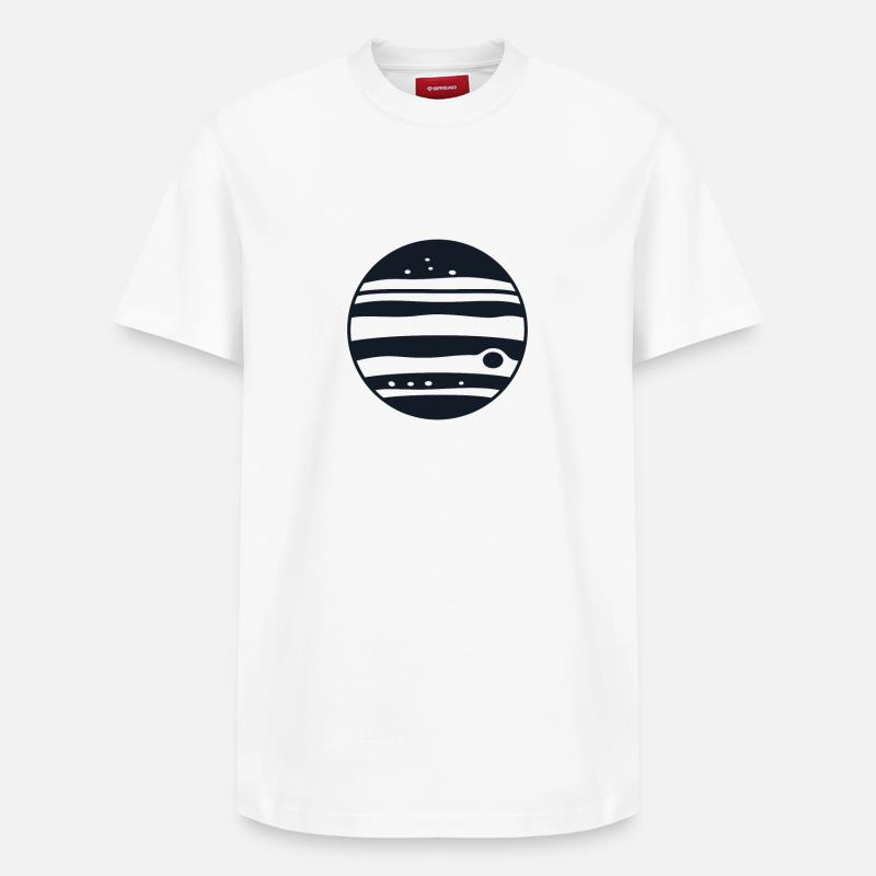 Planète Jupiter - T-shirt unisexe décontracté en coton Supima – de SPREAD - blanc