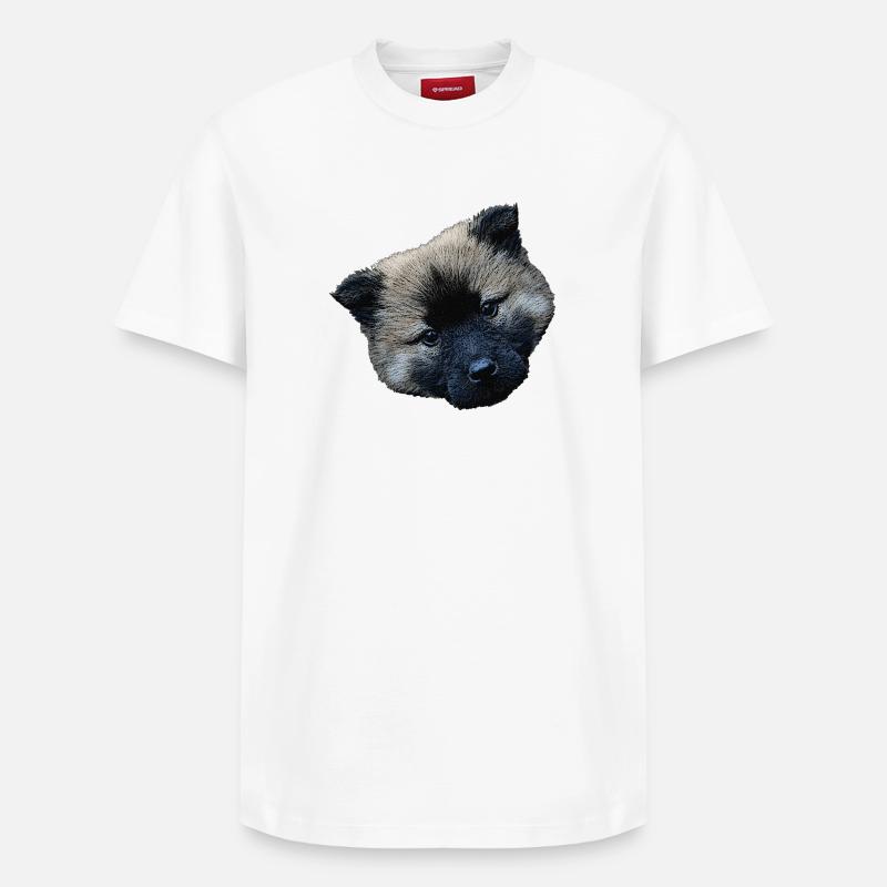 hündchen closing, eurasier welpe - Relaxed Unisex Supima Cotton T-Shirt – von SPREAD - Weiß