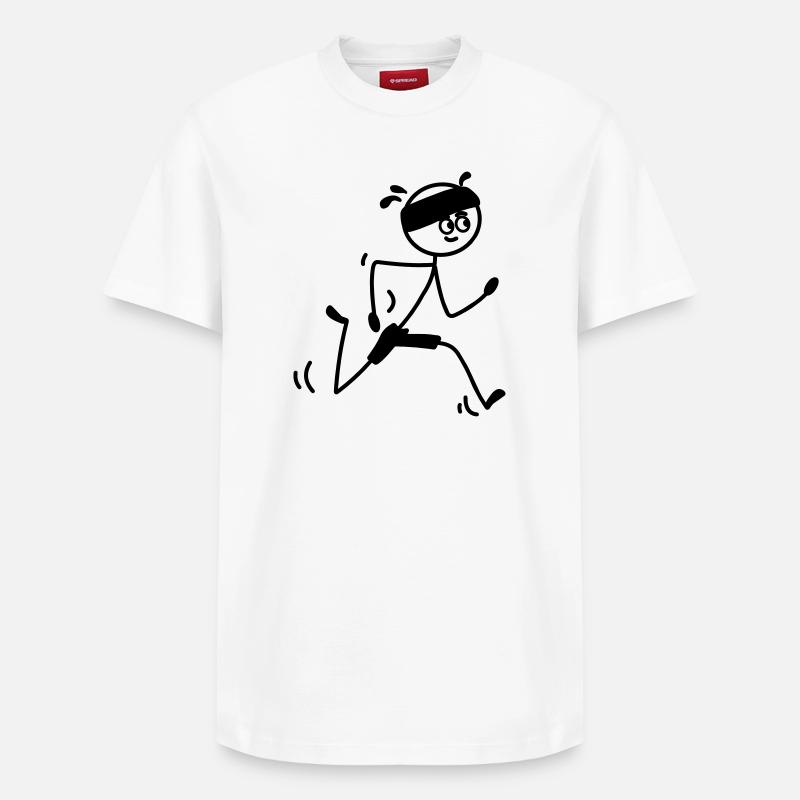 Läufer jung oder Mann mit Schweißband - Relaxed Unisex Supima Cotton T-Shirt – von SPREAD - Weiß