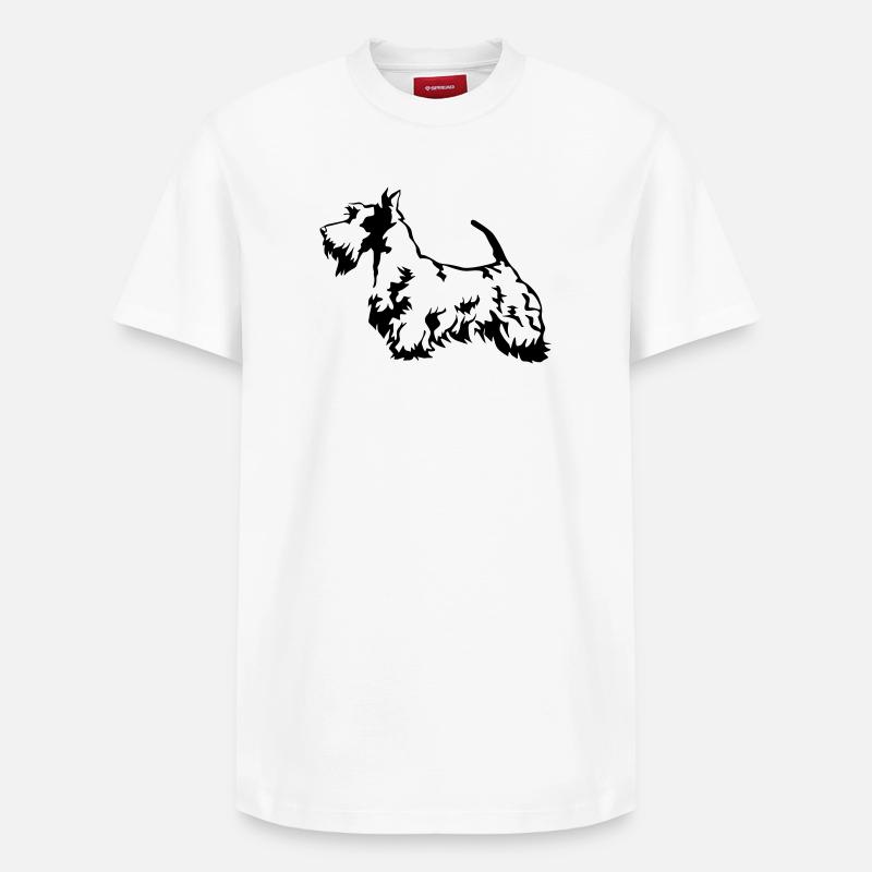 Scottish Terrier - Relaxed Unisex Supima Cotton T-Shirt – by SPREAD - white