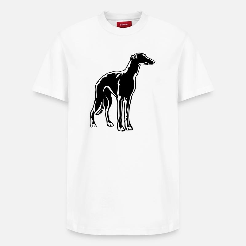 Levrette - T-shirt unisexe décontracté en coton Supima – de SPREAD - blanc