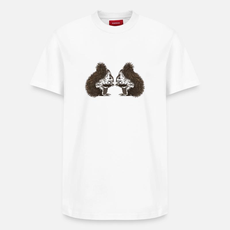 Écureuils, écureuils - T-shirt unisexe décontracté en coton Supima – de SPREAD - blanc