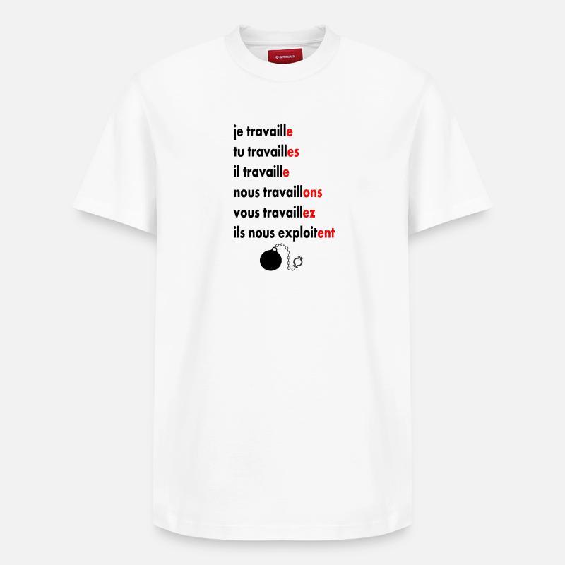 travailler - T-shirt unisexe décontracté en coton Supima – de SPREAD - blanc