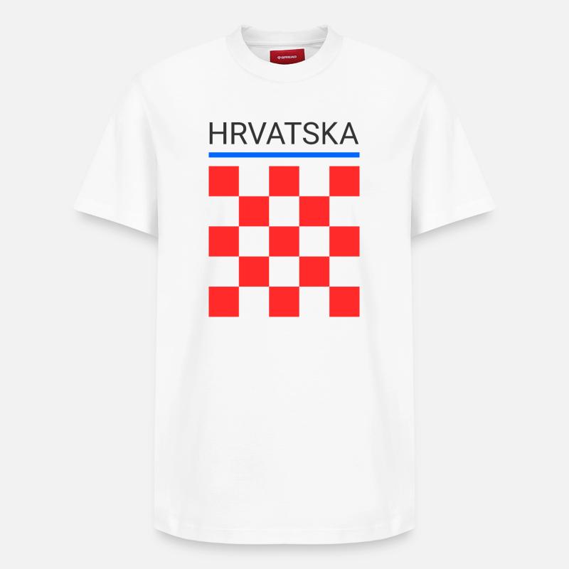 Hrvatska - T-shirt unisexe décontracté en coton Supima – de SPREAD - blanc
