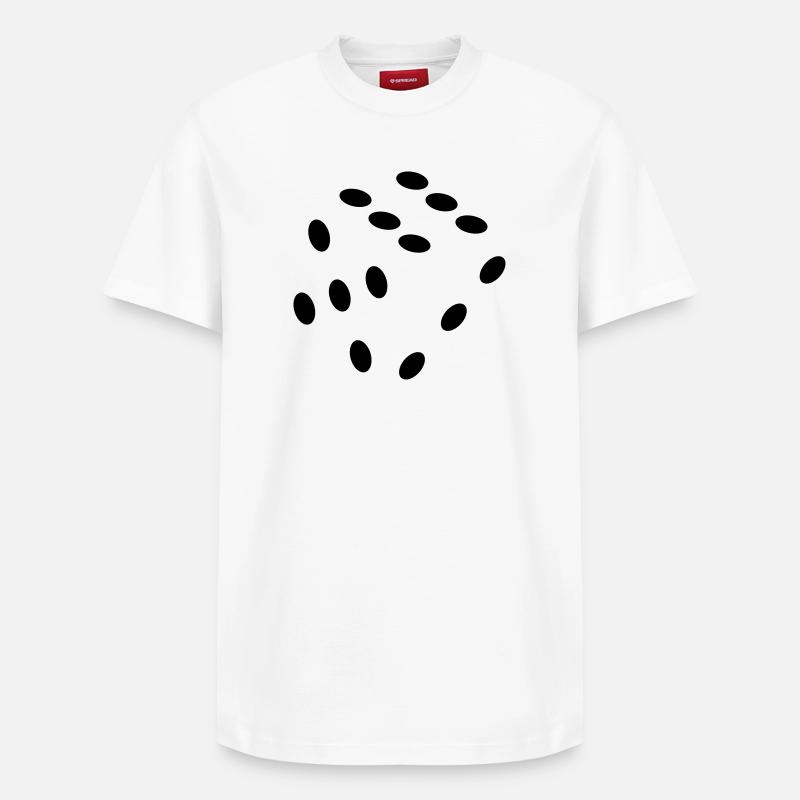 Dés, dés. Jeu, jeu, argent - T-shirt unisexe décontracté en coton Supima – de SPREAD - blanc