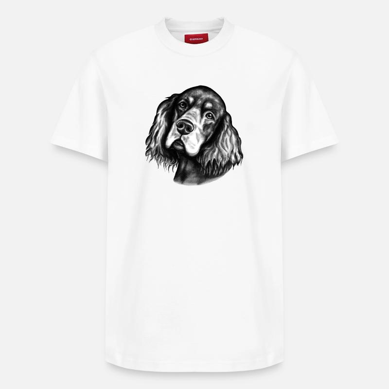 Regards de chien - T-shirt unisexe décontracté en coton Supima – de SPREAD - blanc