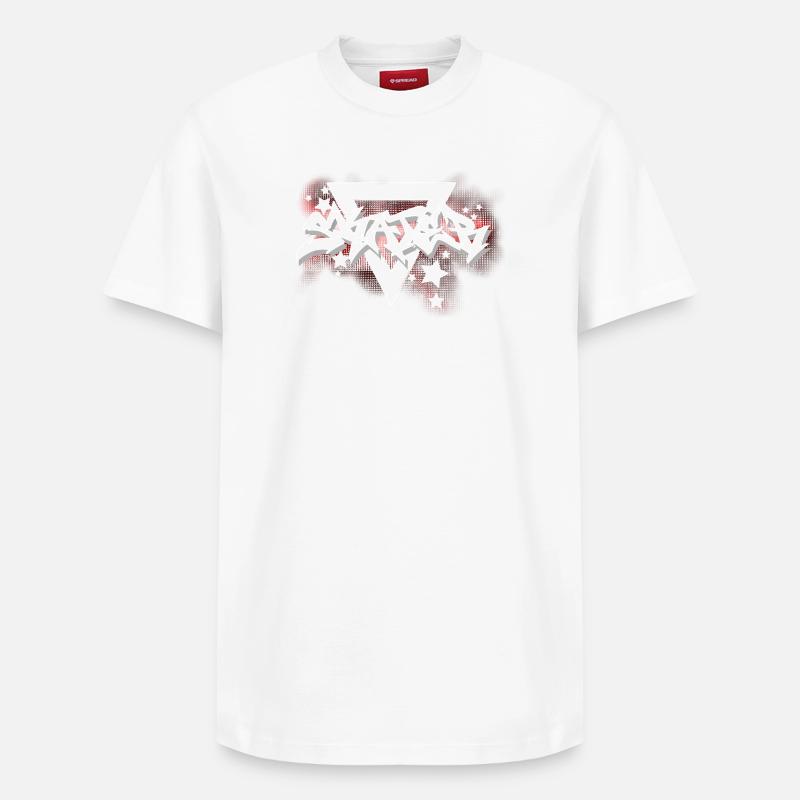 Skater Graffiti - T-shirt unisexe décontracté en coton Supima – de SPREAD - blanc