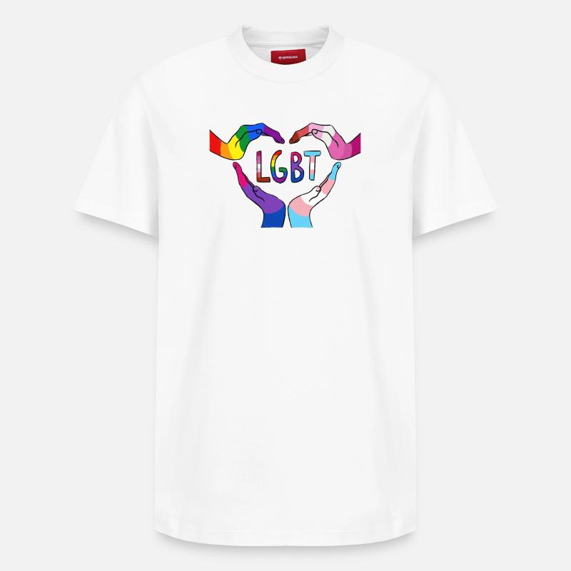 Lgbt (Lgbt) - T-shirt unisexe décontracté en coton Supima – de SPREAD - blanc