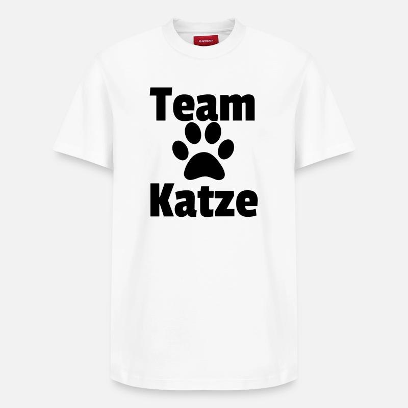 Équipe chat noir raw - T-shirt unisexe décontracté en coton Supima – de SPREAD - blanc
