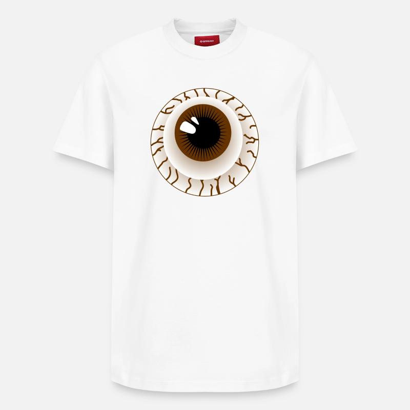 Globe oculaire brun - T-shirt unisexe décontracté en coton Supima – de SPREAD - blanc