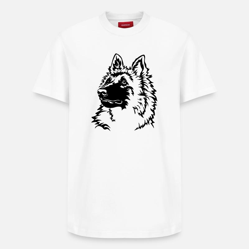 Tête tervuren - T-shirt unisexe décontracté en coton Supima – de SPREAD - blanc