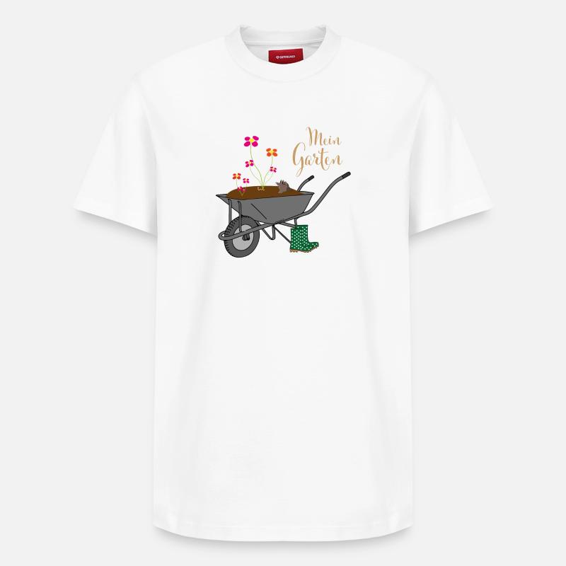 Mon jardin - T-shirt unisexe décontracté en coton Supima – de SPREAD - blanc