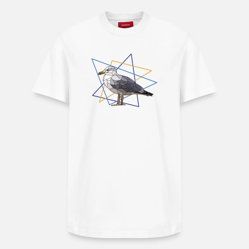 Mouette - T-shirt unisexe décontracté en coton Supima – de SPREAD - blanc