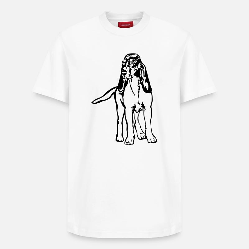 Chien de course bernois - T-shirt unisexe décontracté en coton Supima – de SPREAD - blanc
