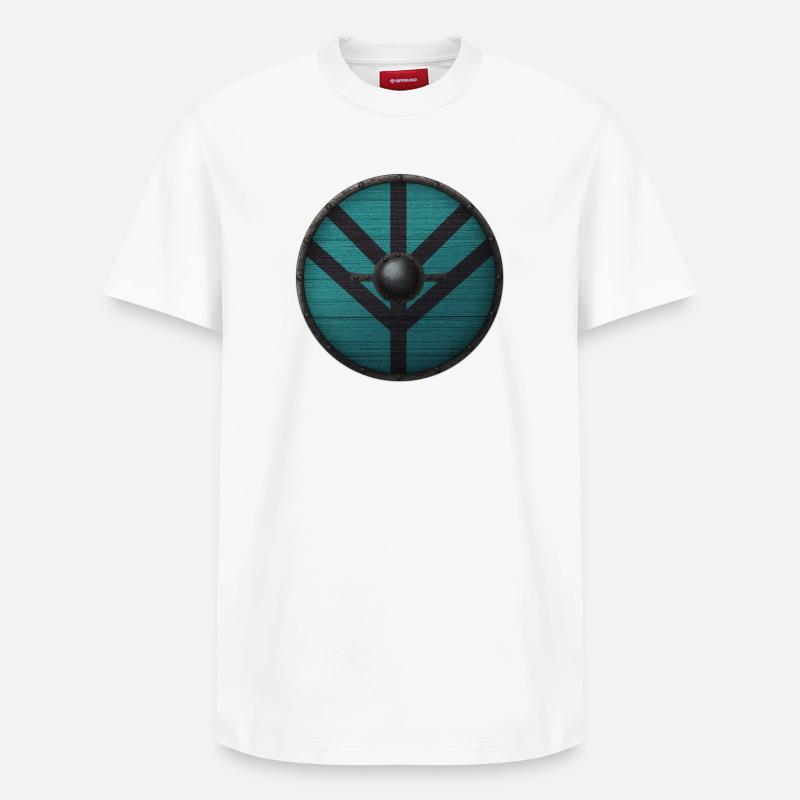 Bouclier Viking - T-shirt unisexe décontracté en coton Supima – de SPREAD - blanc