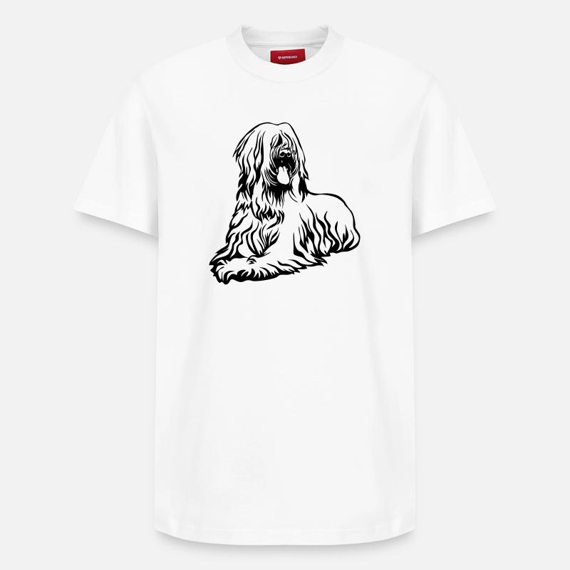 Briard - T-shirt unisexe décontracté en coton Supima – de SPREAD - blanc
