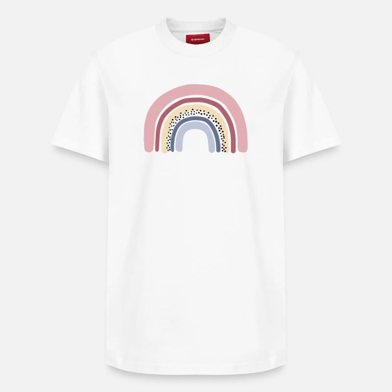 Pastel arc-en-ciel - T-shirt unisexe décontracté en coton Supima – de SPREAD - blanc